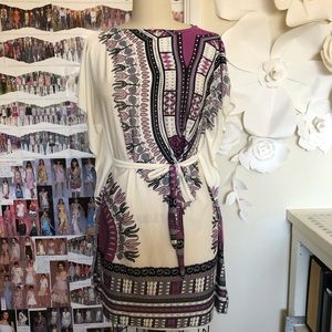 ⭐️3 for$12 Boho Print Tunic/ Coverup Dress w ties